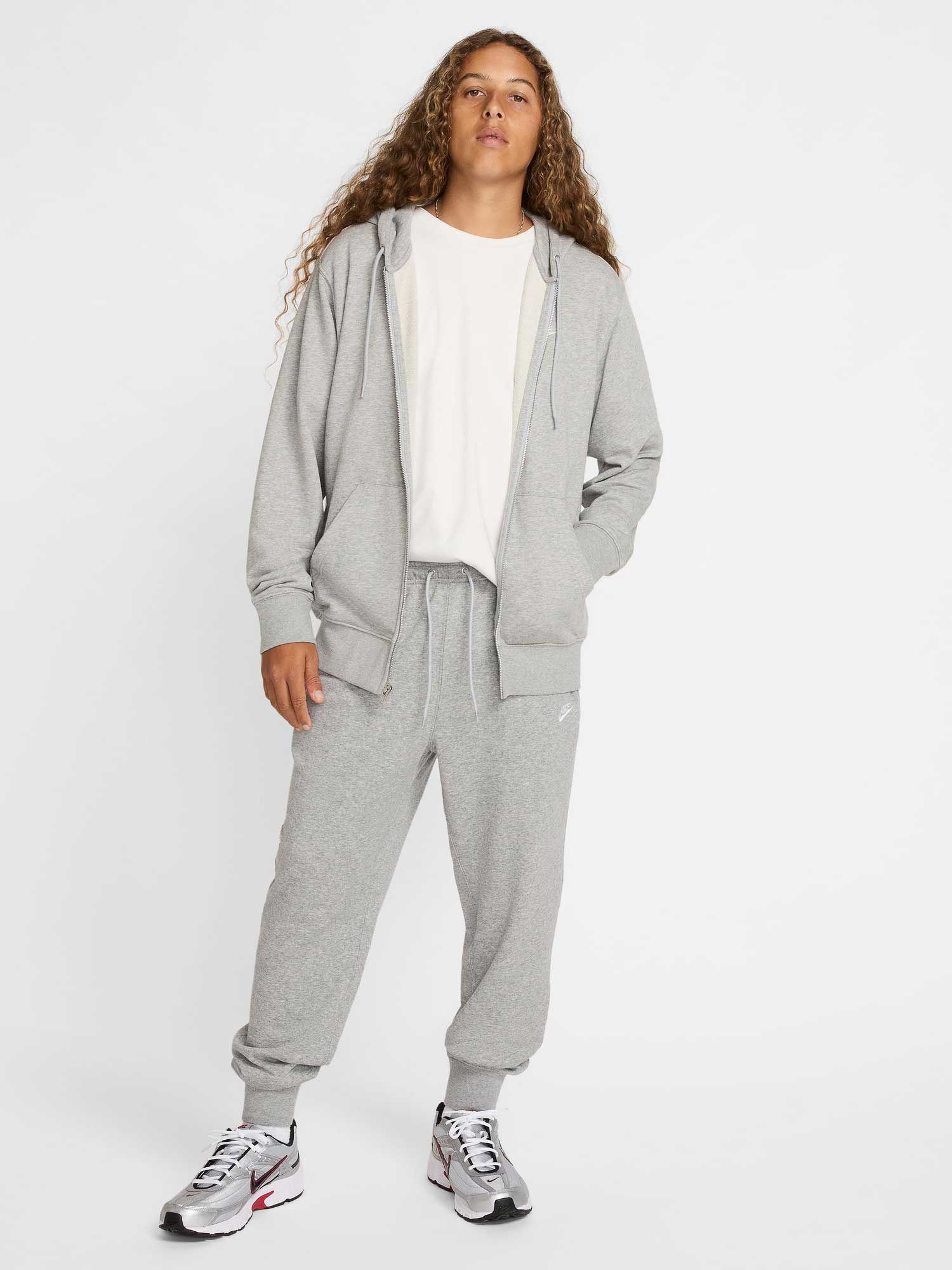 NIKE Суитшърт M NK CLUB FT FZ HOODIE