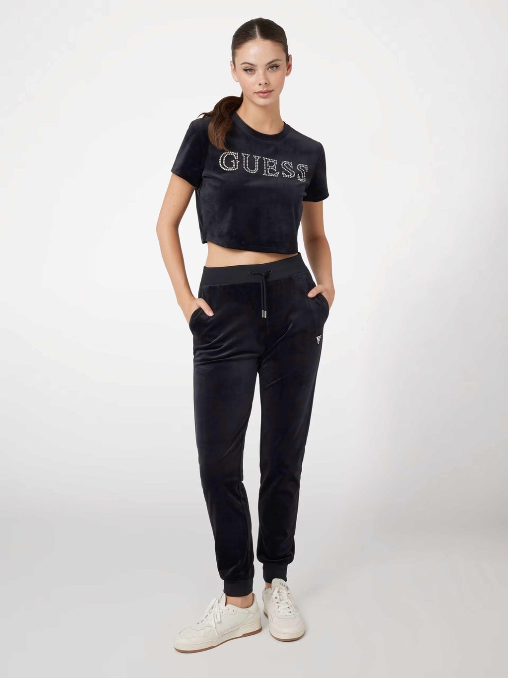 GUESS Тениска COUTURE CROP TEE