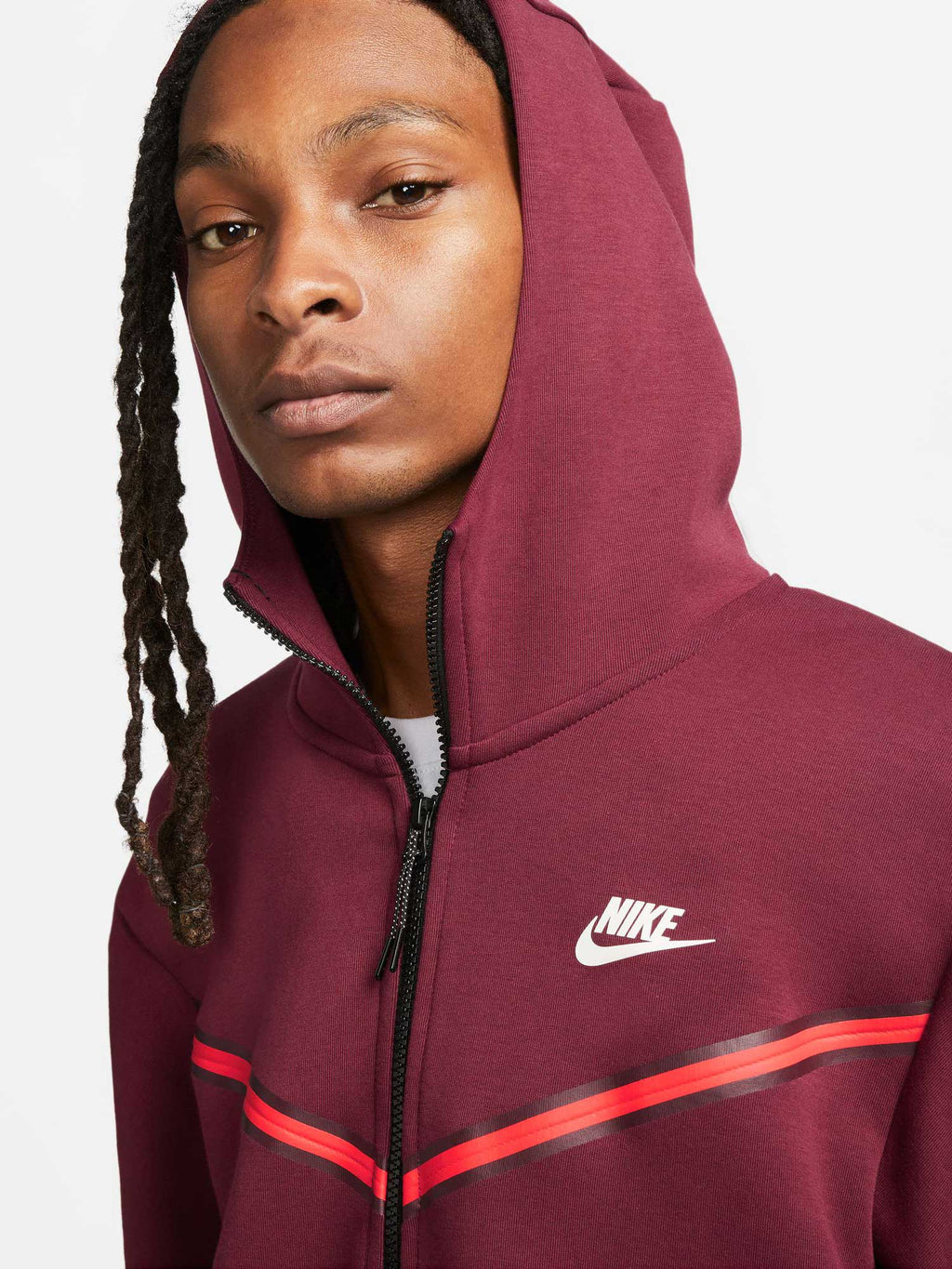 NIKE Суитшърт M NSW TCH FLC HOODIE FZ WR