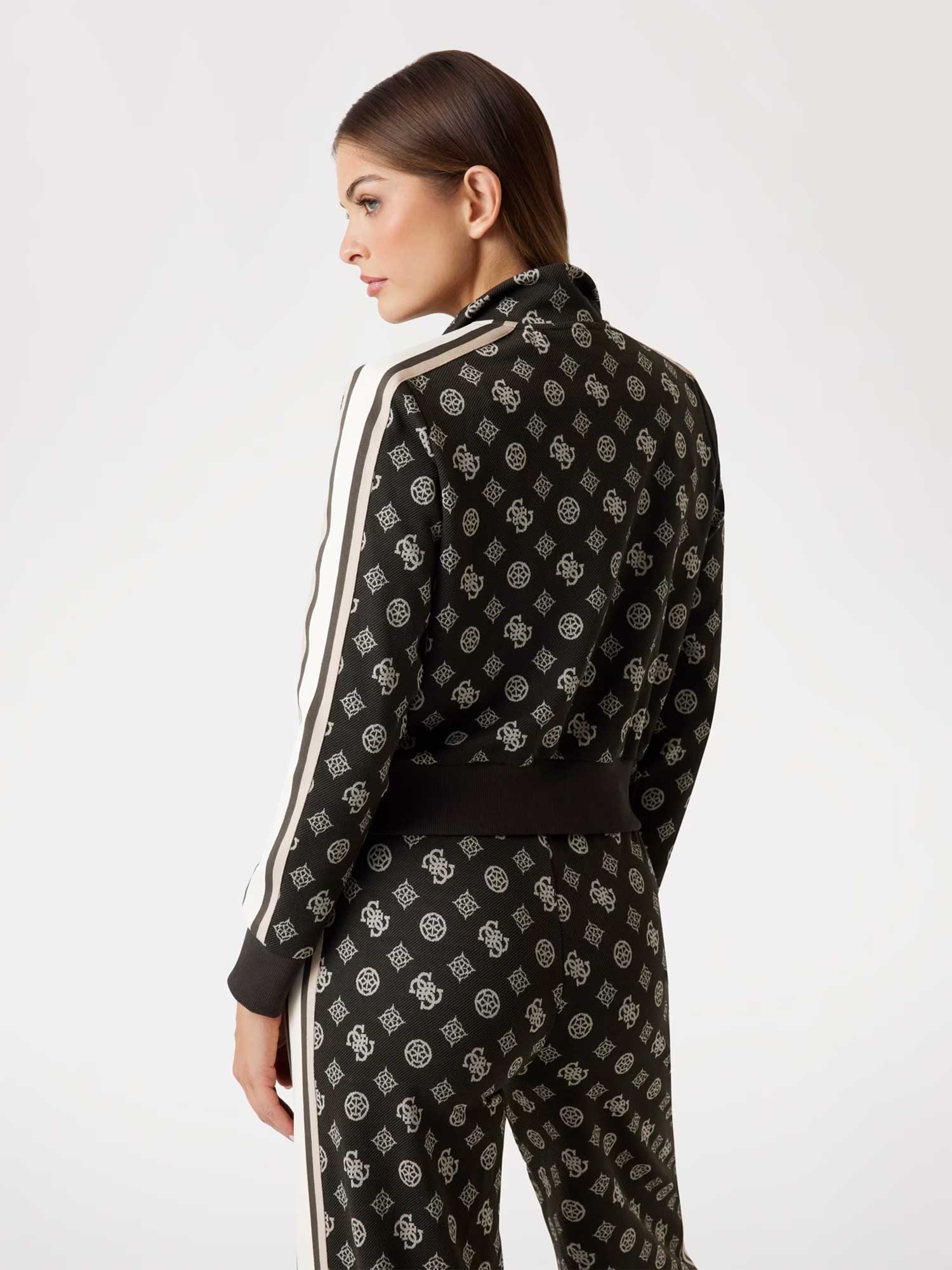 GUESS Спортно горнище PEONY TAPED FULLZIP