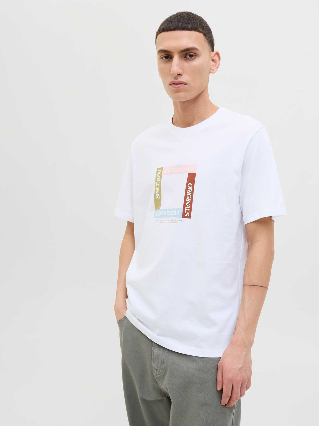 JACK & JONES Тениска JORTAVIRA BRANDING TEE SS CREW NECK