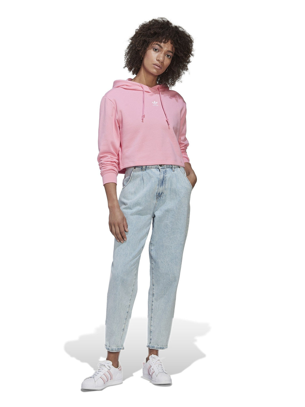 ADIDAS ORIGINALS Суитшърт Adicolor Essentials Crop French Terry