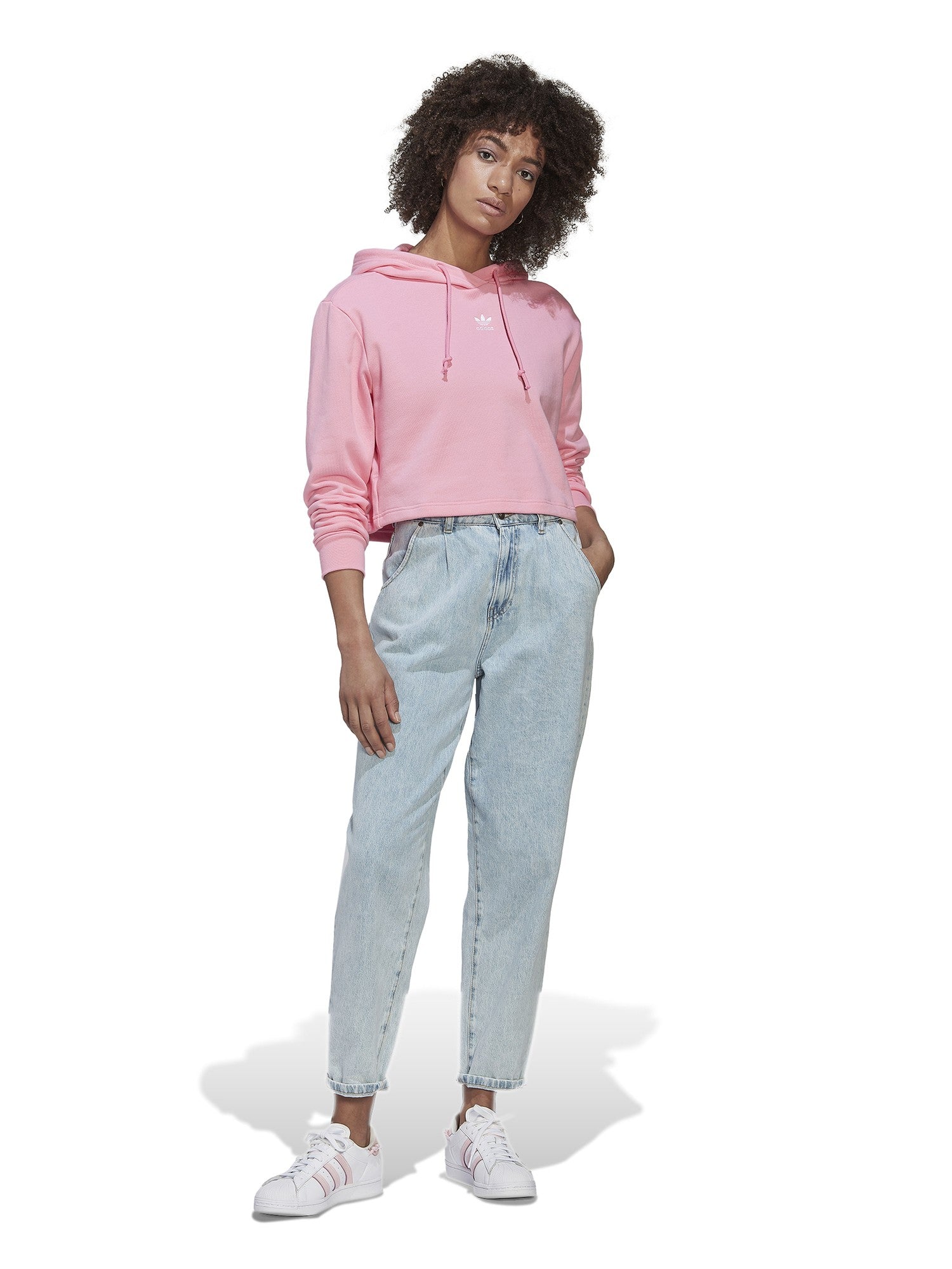 ADIDAS ORIGINALS Суитшърт Adicolor Essentials Crop French Terry