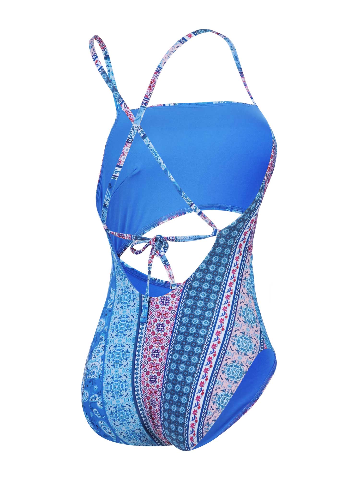 SPEEDO Цял бански WOMENS PRINTED CUT OUT