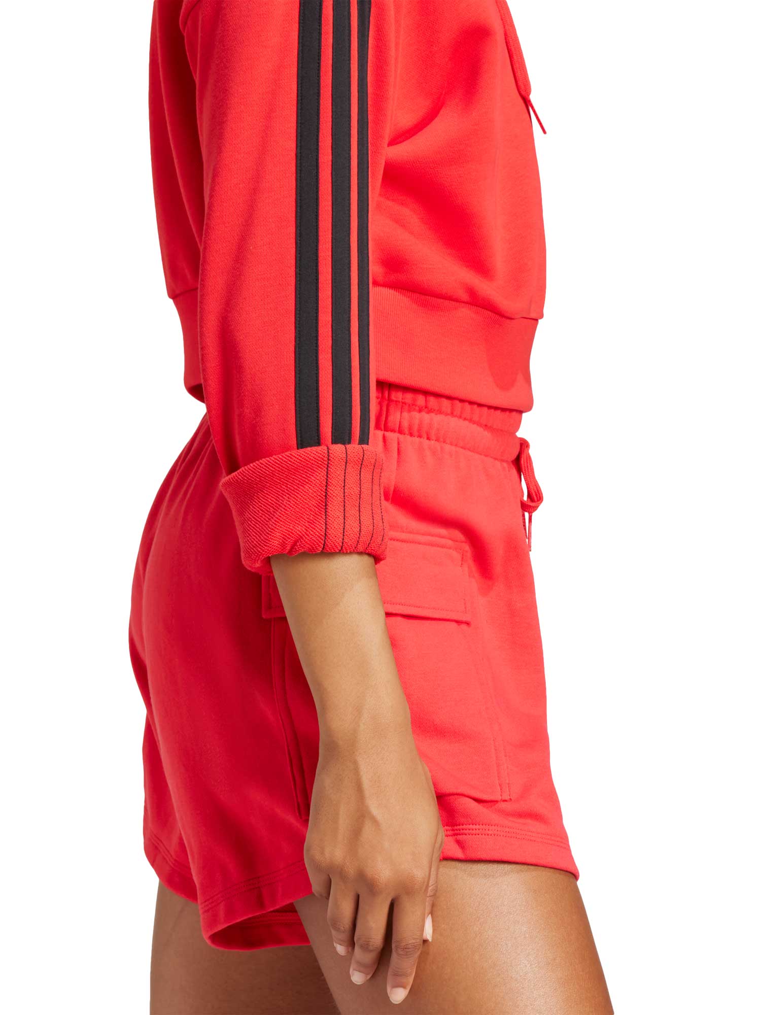 ADIDAS SPORTSWEAR Суитшърт Essentials 3-Stripes French Terry Crop