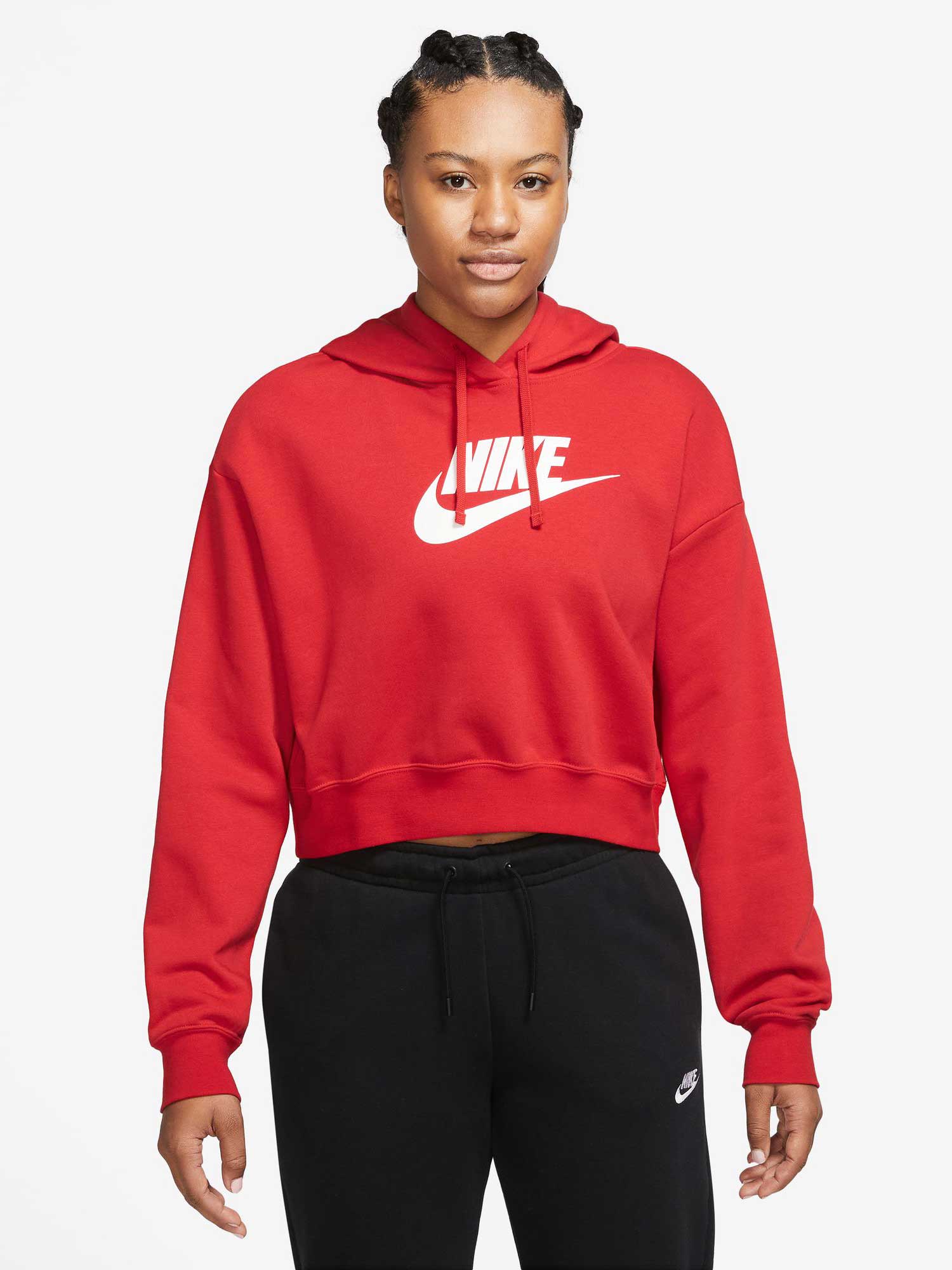 NIKE Суитшърт W NSW CLUB FLC GX CROP HDY