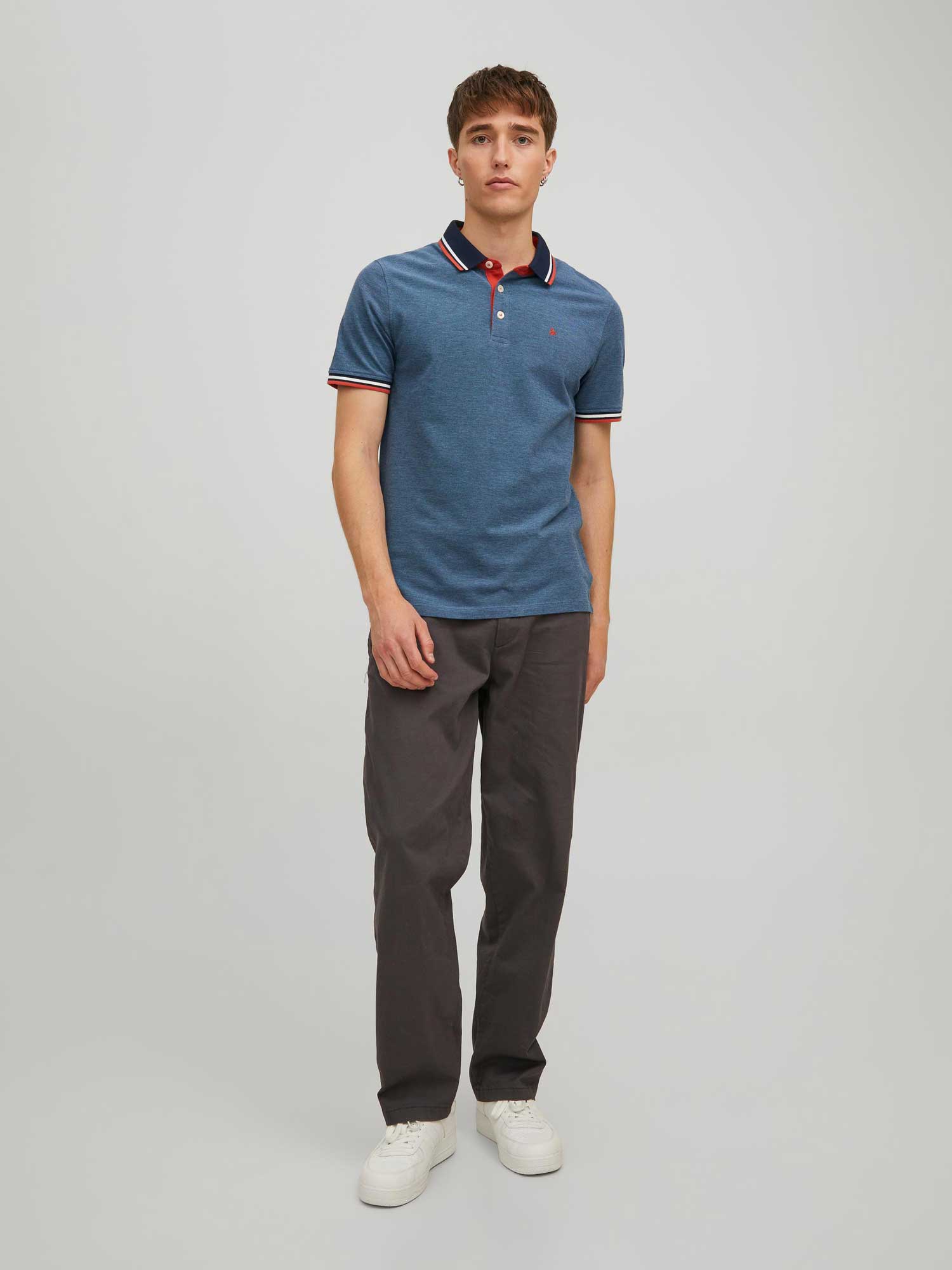 JACK & JONES Тениска JJEPAULOS POLO SS NOOS