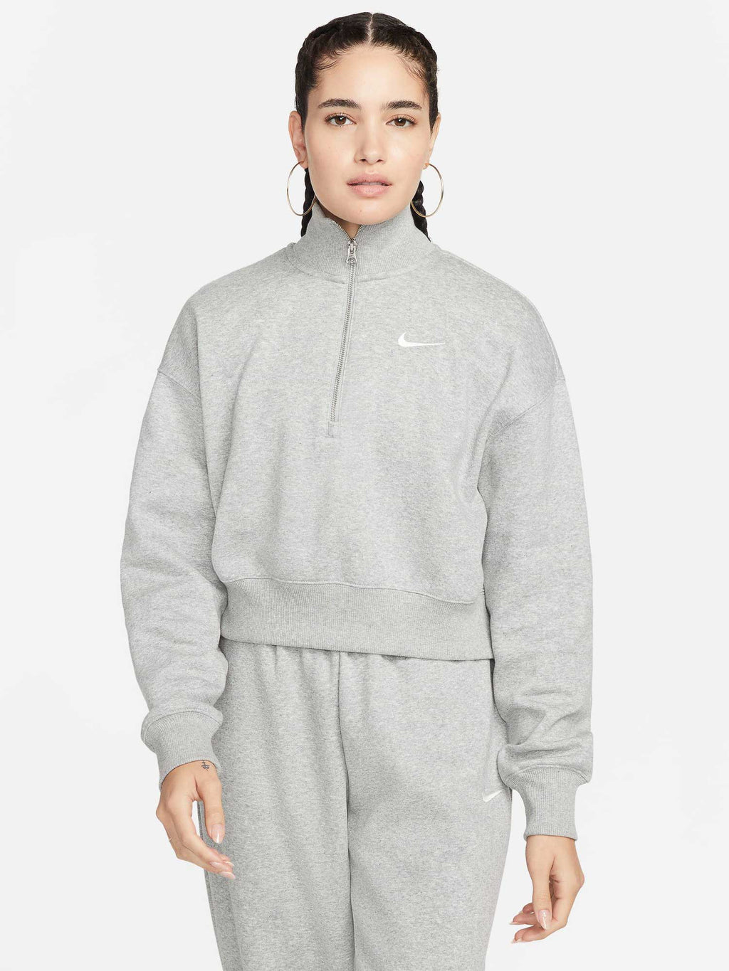NIKE Блуза W NSW PHNX FLC QZ CROP