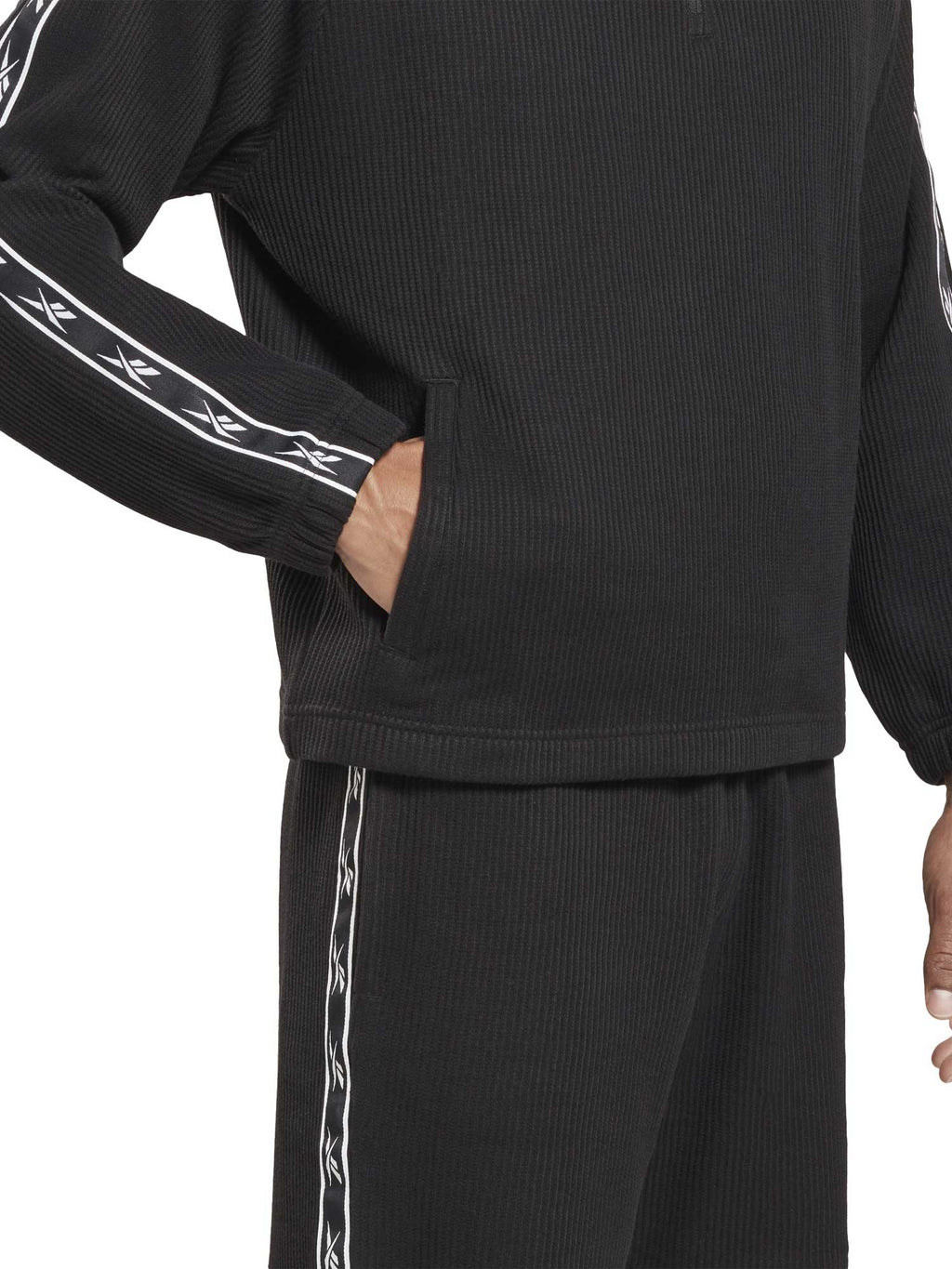 REEBOK Блуза Identity Vector Tape Waffle 1/4 Zip Top