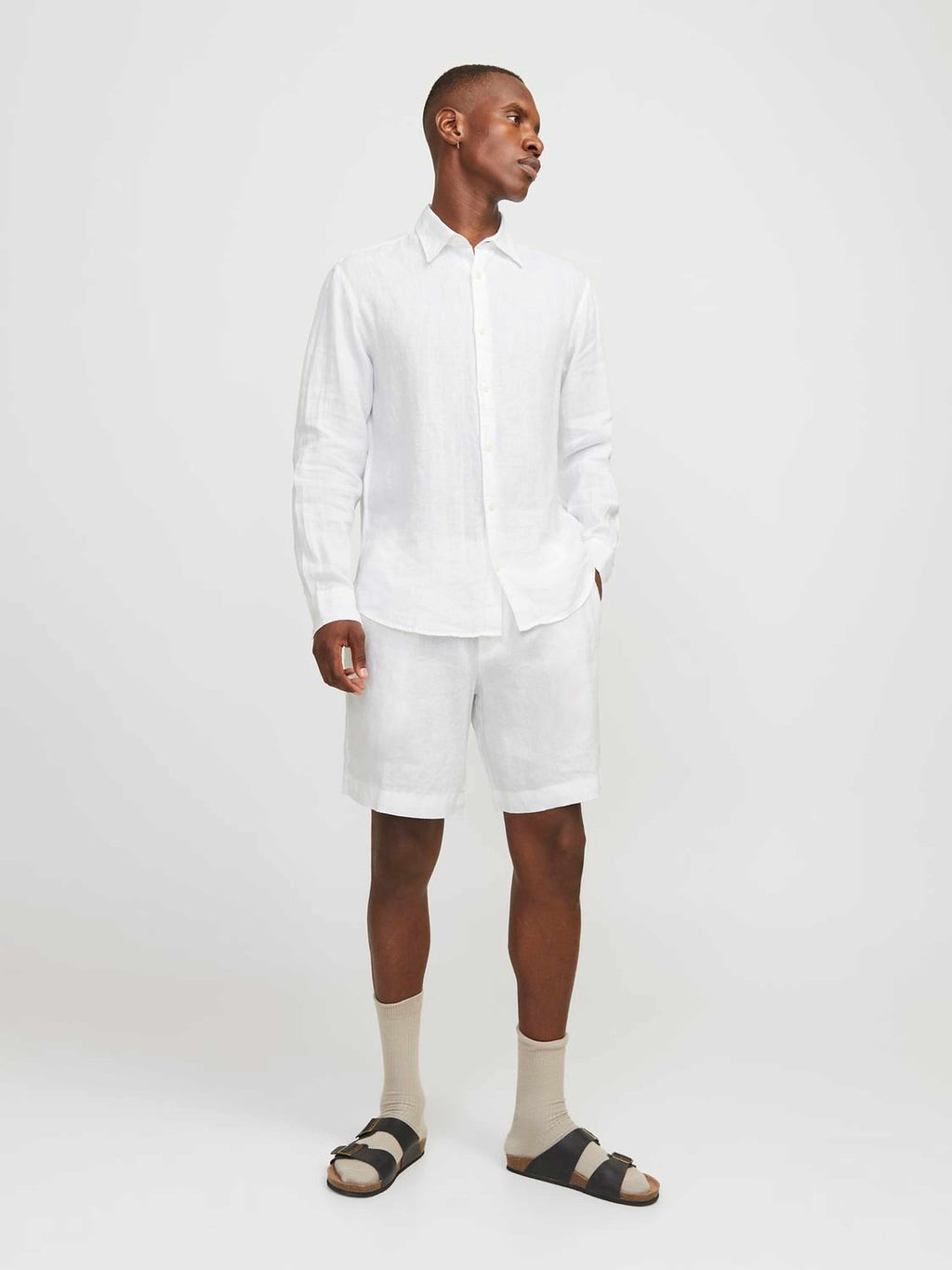 JACK & JONES Къси панталони JPSTBILL LAWRENCE LINEN SHORTS
