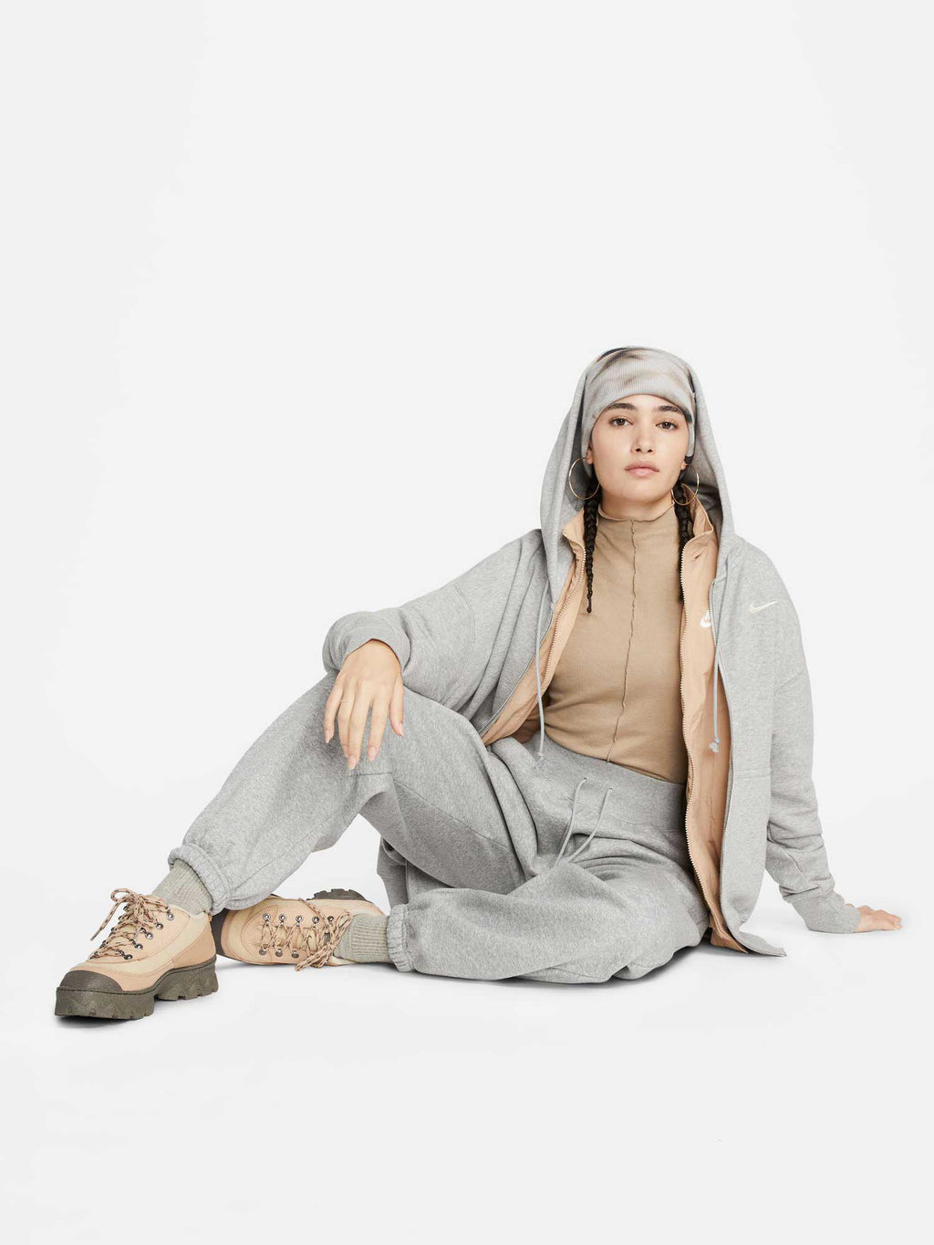 NIKE Суитшърт W NSW PHNX FLC FZ OS HOODIE
