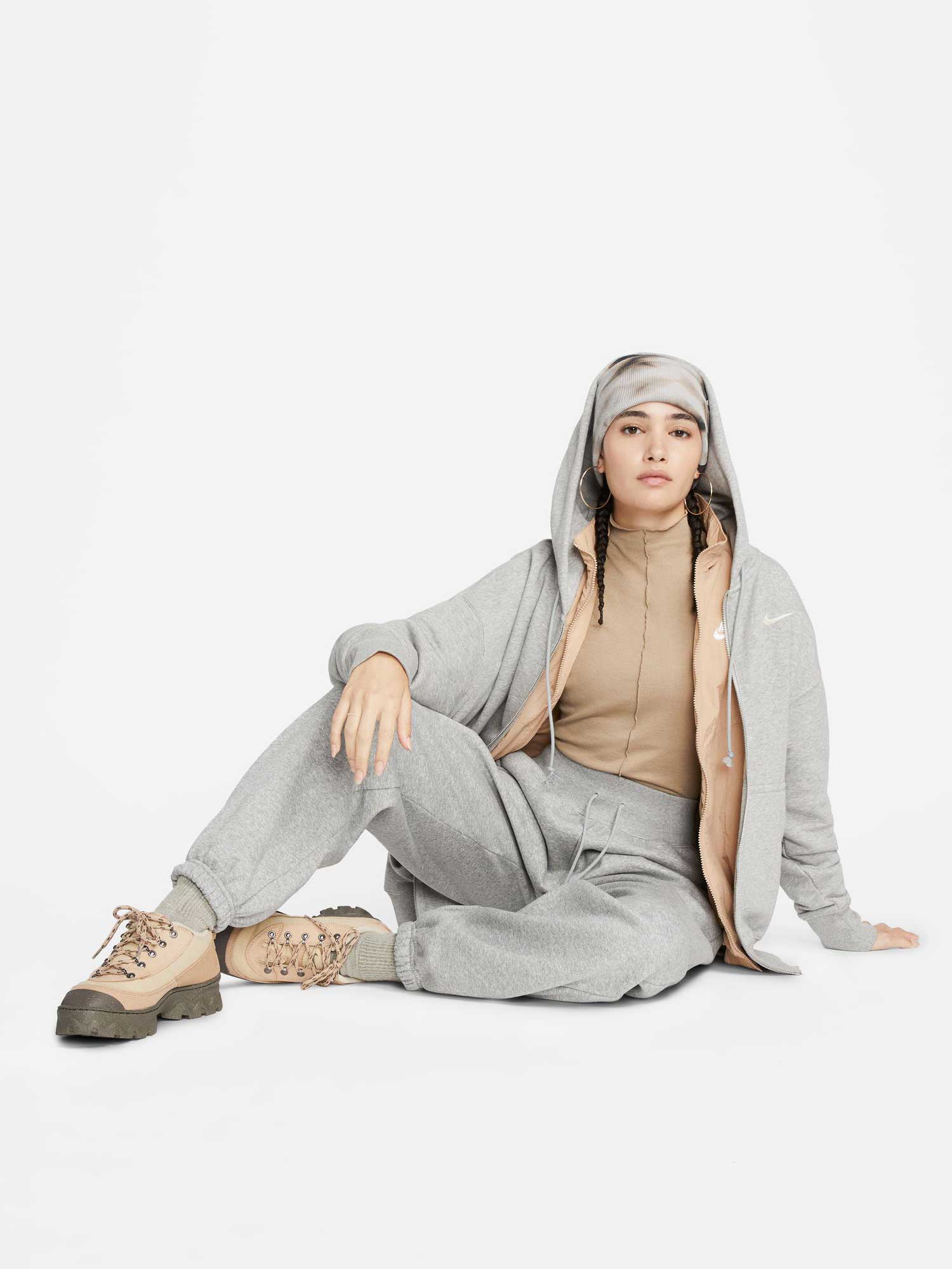 NIKE Суитшърт W NSW PHNX FLC FZ OS HOODIE