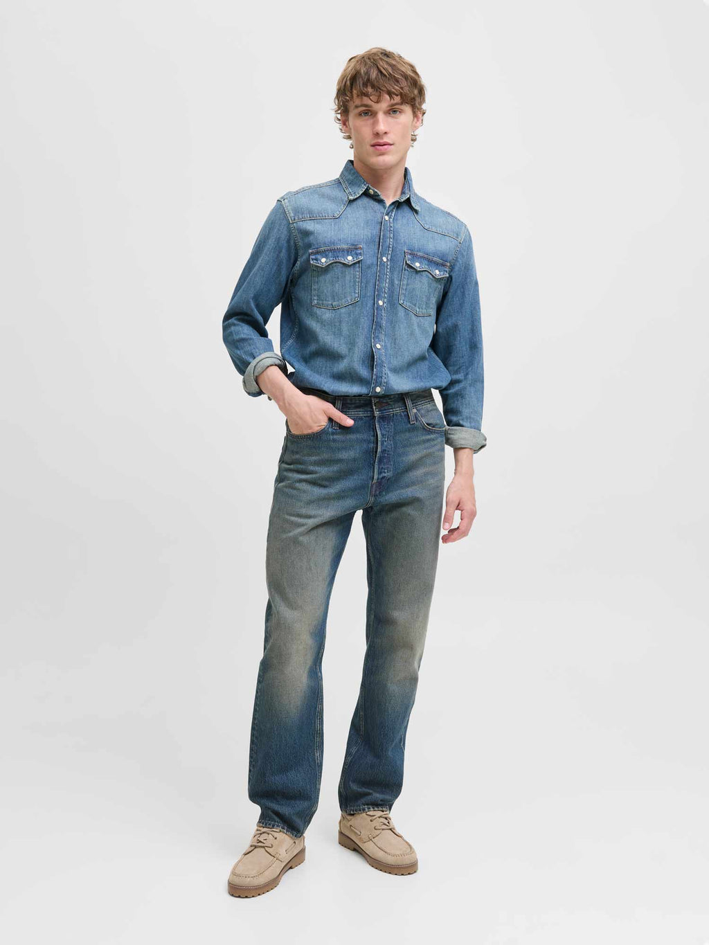 JACK & JONES Дънки JJICHRIS JJORIGINAL CB 287 BF