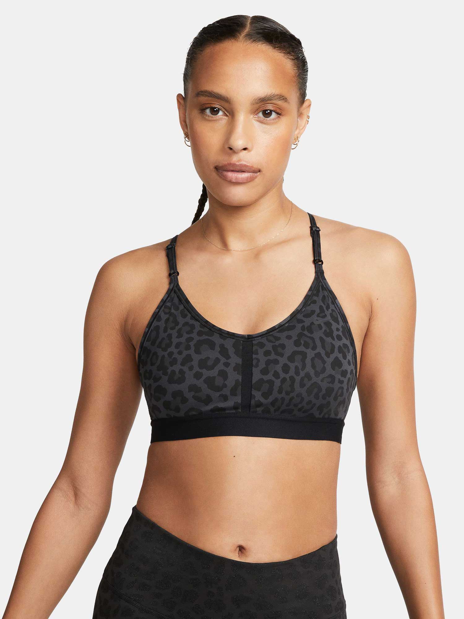 NIKE Спортен сутиен W DF INDY V-NECK LPRD BRA