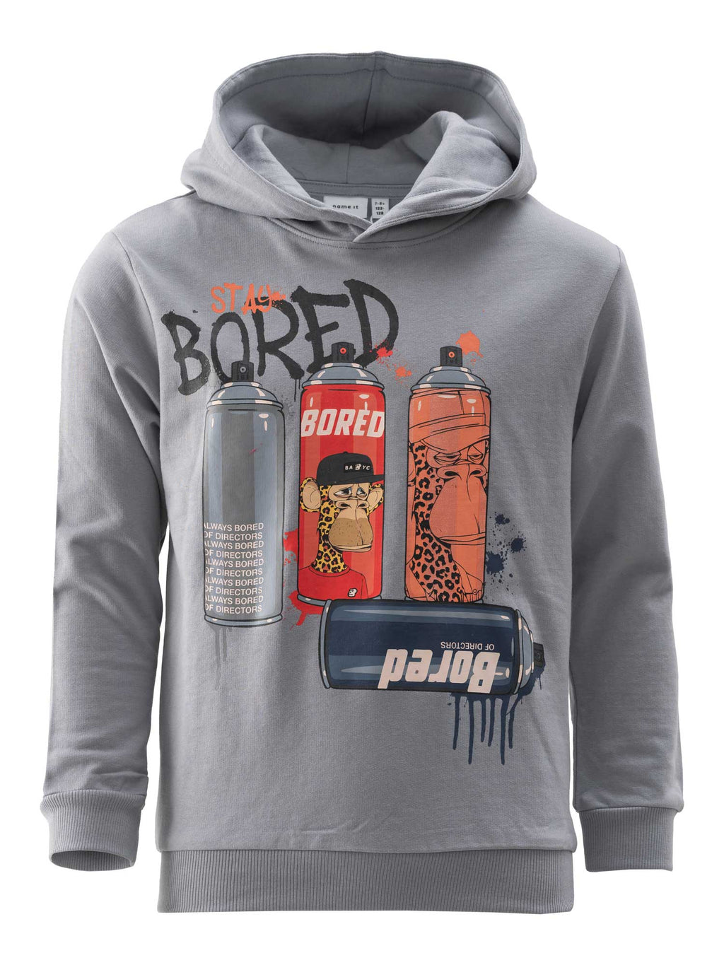 NAME IT Суитшърт NKMSAFE BOD NREG SWEAT WH BRU BOX SKY