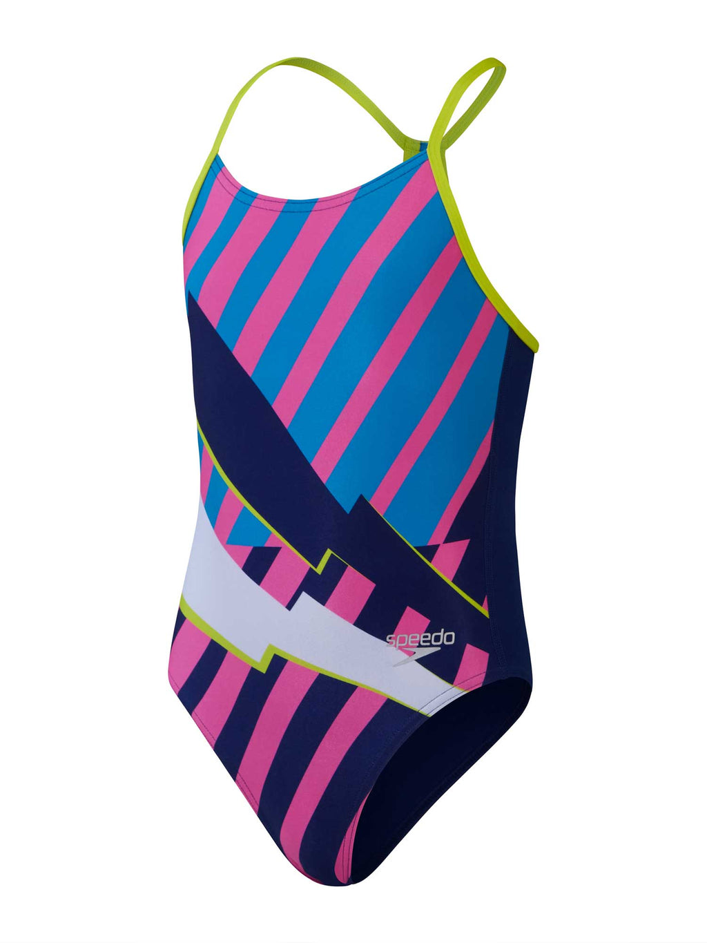 SPEEDO Цял бански GIRLS ALLOVER LANE LINE BACK
