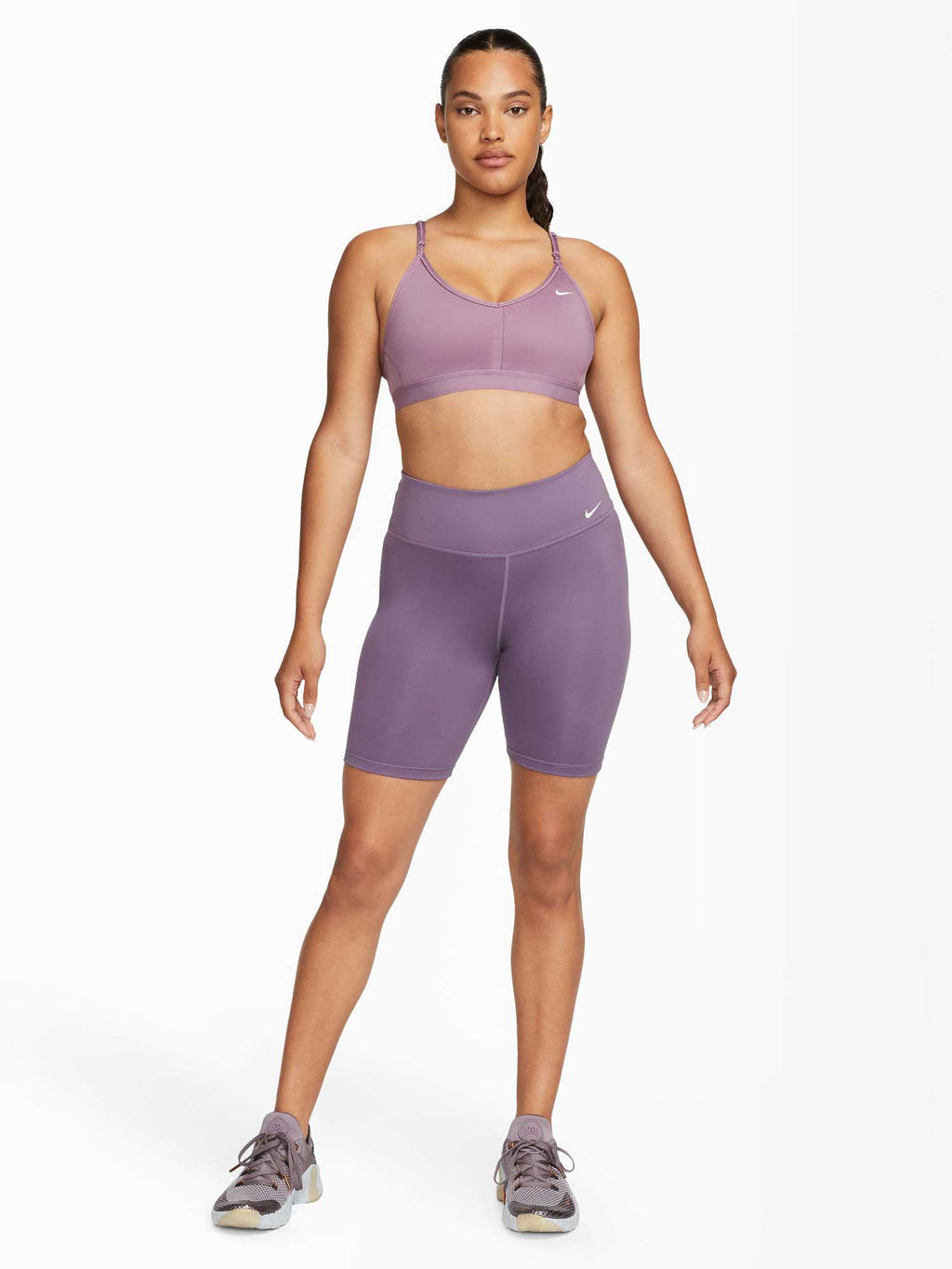 NIKE Спортен сутиен W NK INDY V-NECK BRA