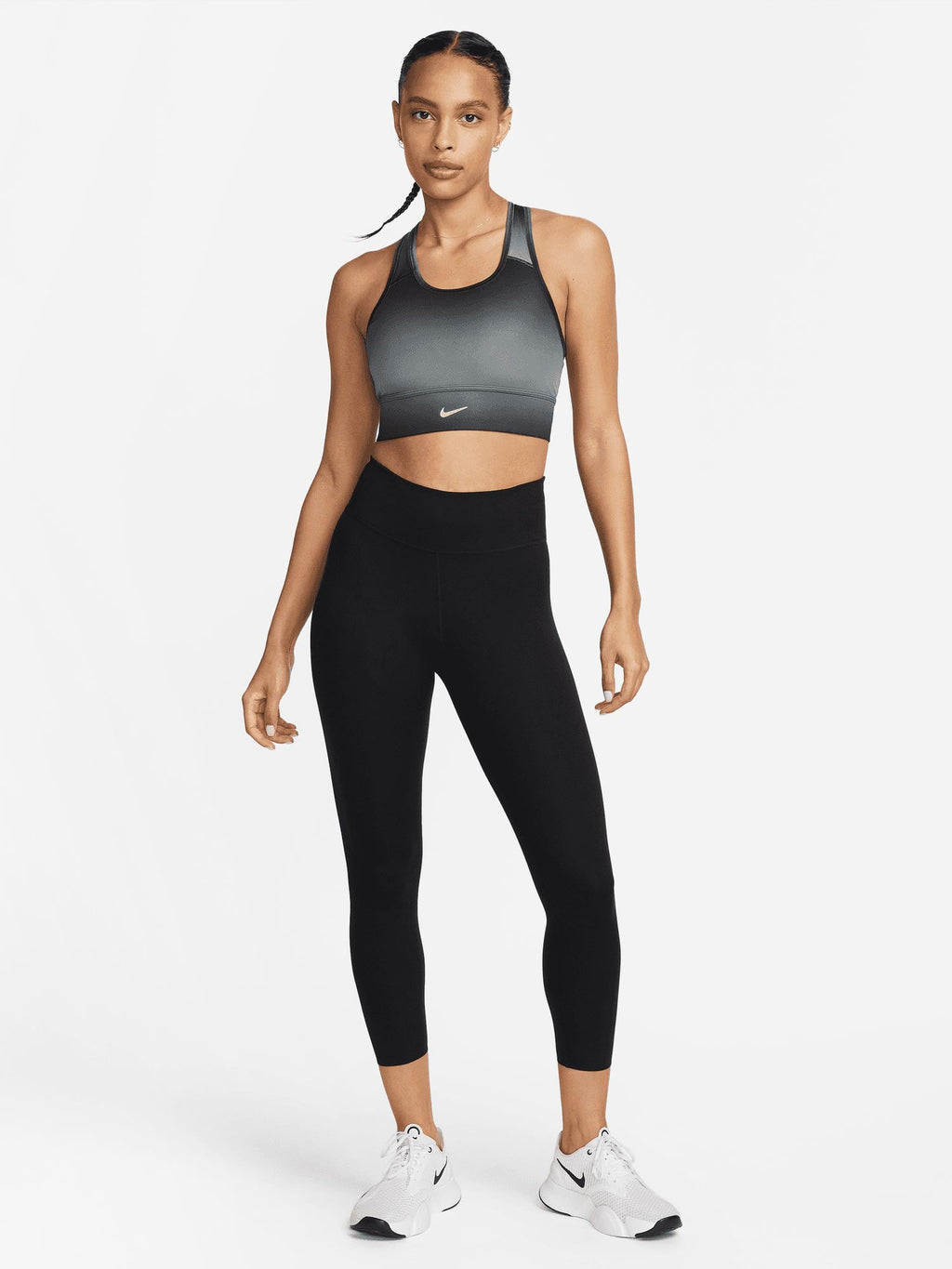 NIKE Спортен сутиен W DF SWSH LL SWSH RUN BRA