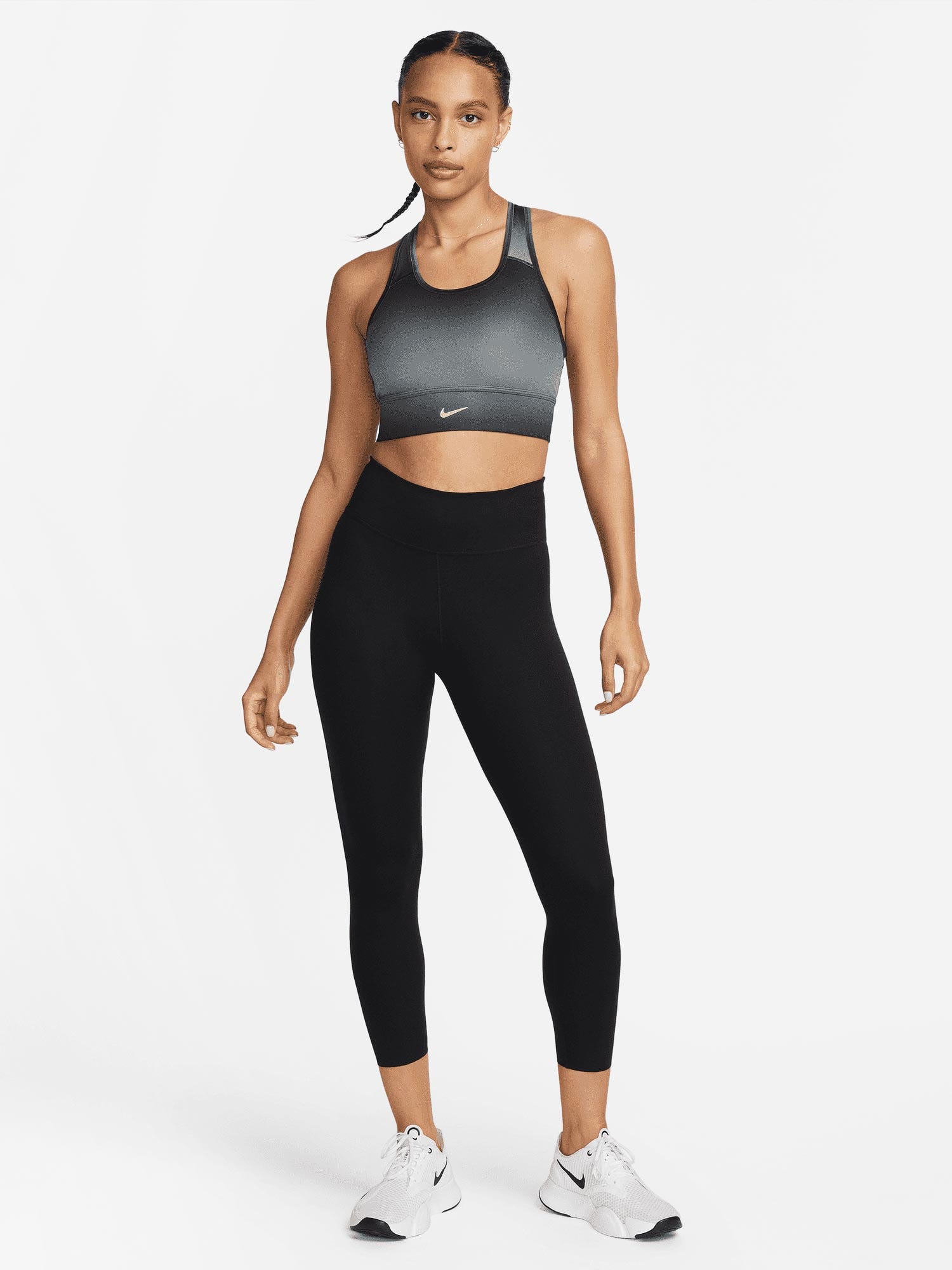NIKE Спортен сутиен W DF SWSH LL SWSH RUN BRA