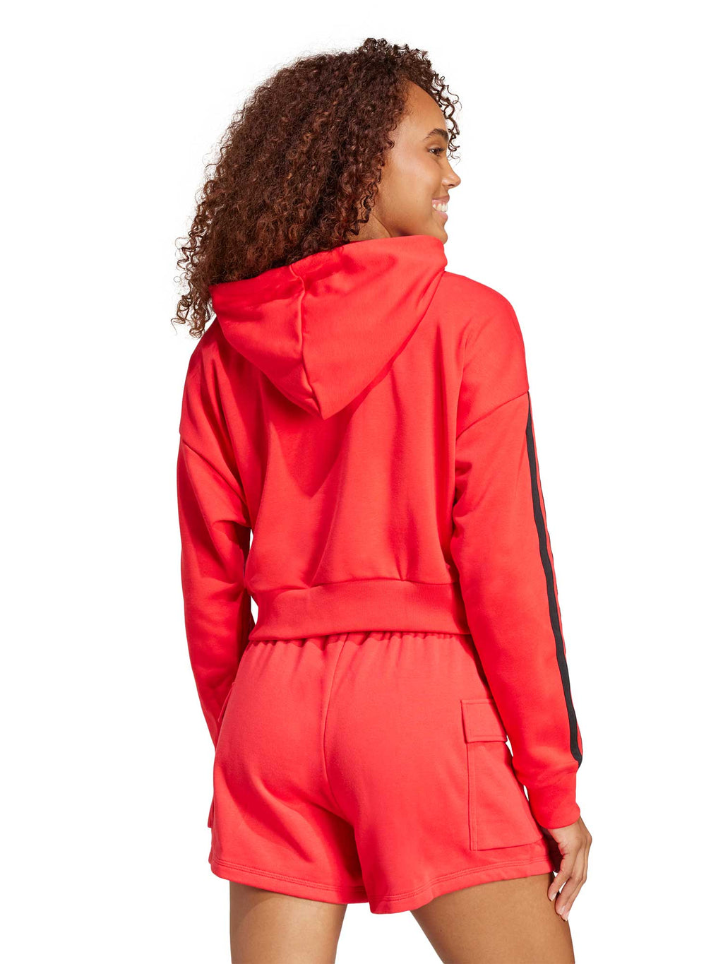 ADIDAS SPORTSWEAR Суитшърт Essentials 3-Stripes French Terry Crop
