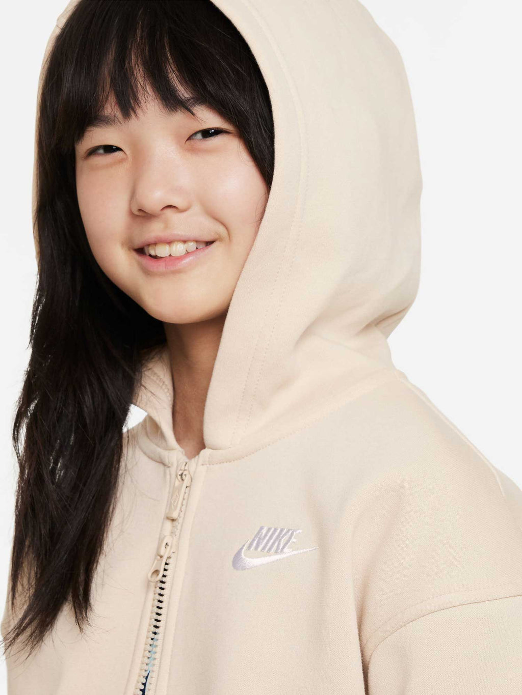 NIKE Суитшърт G NSW CLUB FLC OVRSZD FZ LBR