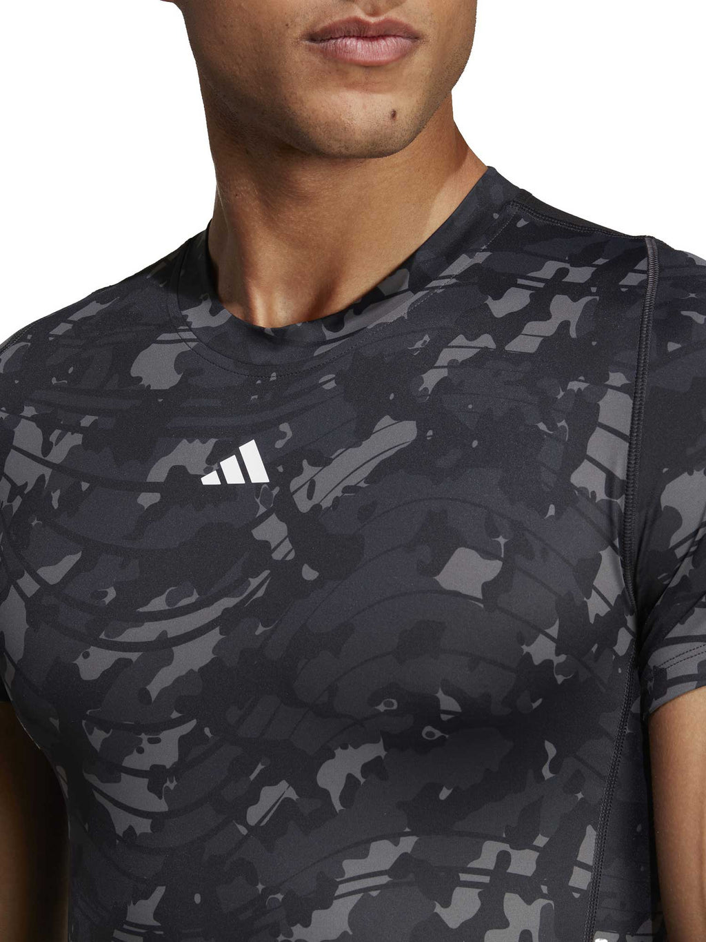 ADIDAS PERFORMANCE Тениска Techfit Allover Print Training