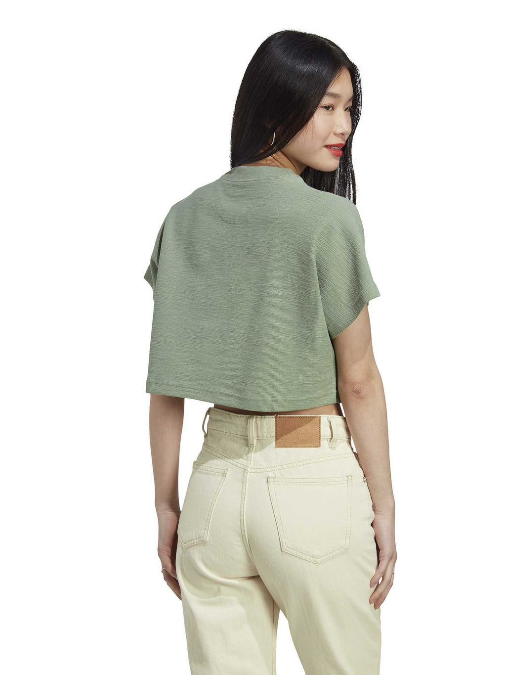 ADIDAS SPORTSWEAR Тениска Lounge Terry Loop Crop Top