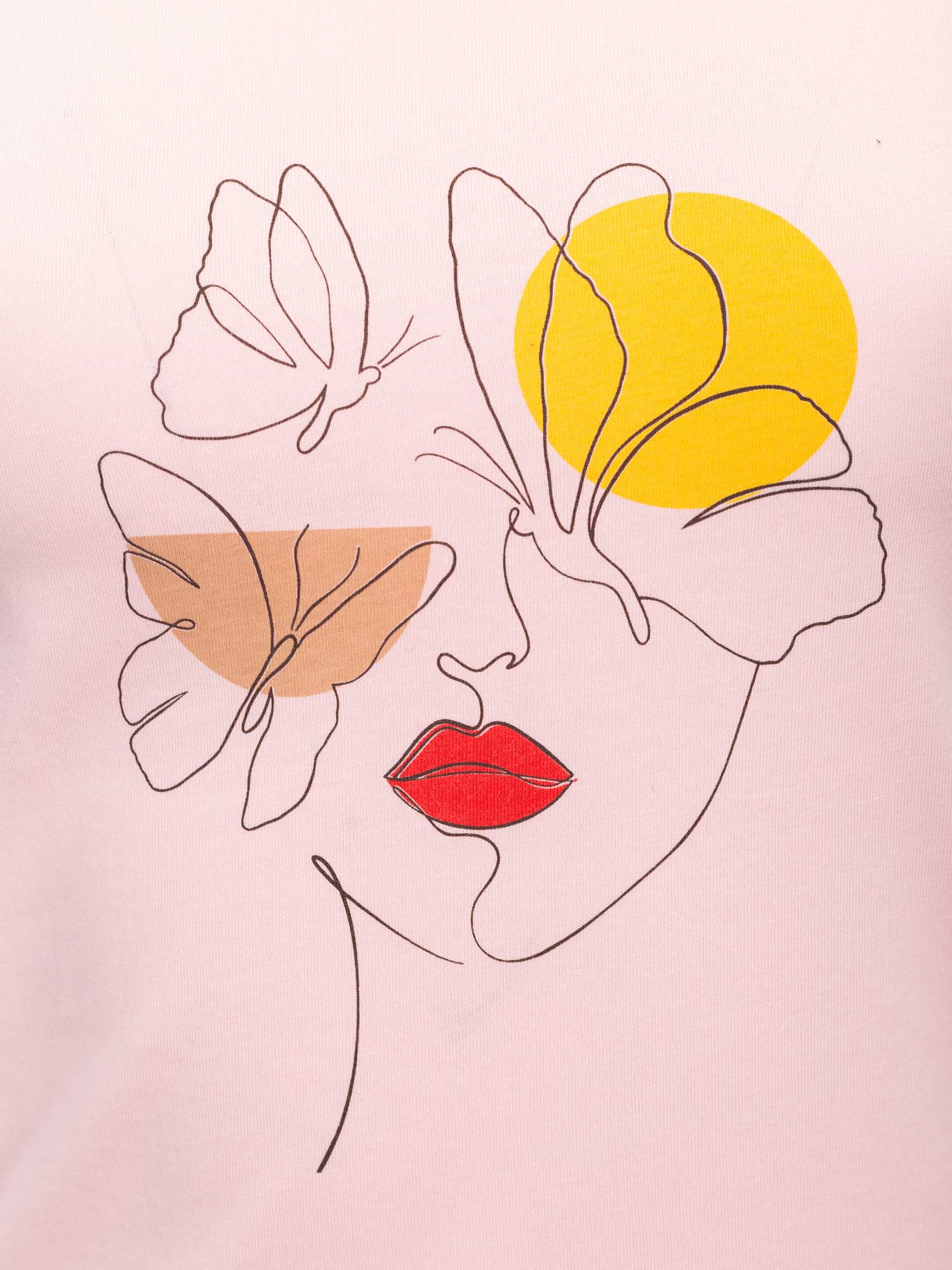 BRILLE Тениска FACE&BUTTERFLY